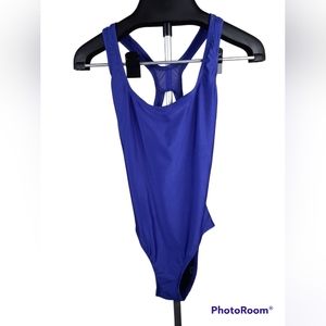 Speedo Purple Racerback One Piece Swimsuit Size 8